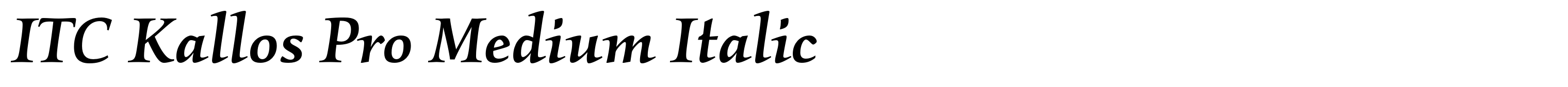 ITC Kallos Pro Medium Italic